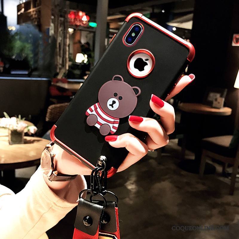 iPhone X Coque Étui Incassable Nouveau Charmant Vin Rouge Fluide Doux Ornements Suspendus