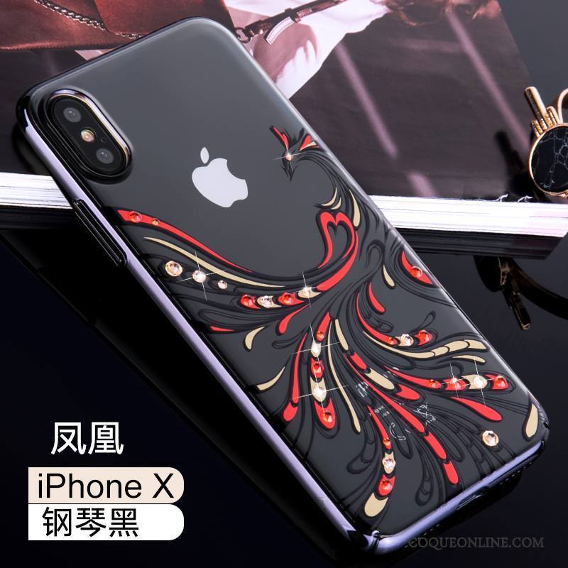 iPhone X Créatif Noir Or Nouveau Coque De Téléphone Tout Compris Incassable