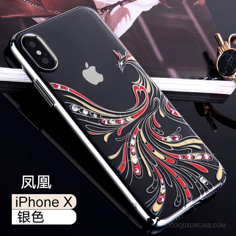 iPhone X Créatif Noir Or Nouveau Coque De Téléphone Tout Compris Incassable