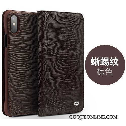 iPhone X Cuir Véritable Mode Étui En Cuir Protection Housse Business Coque De Téléphone