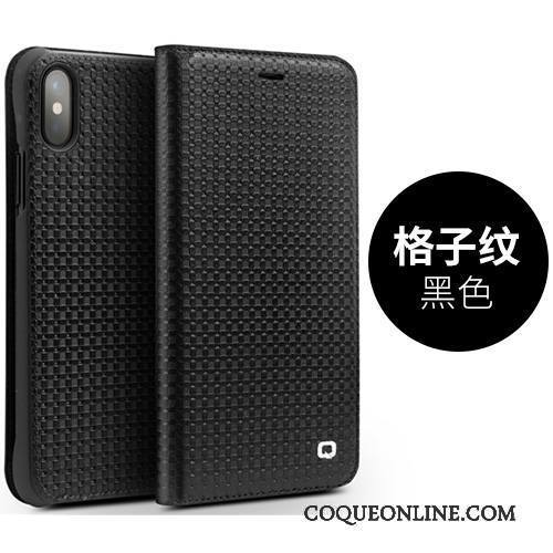 iPhone X Cuir Véritable Mode Étui En Cuir Protection Housse Business Coque De Téléphone