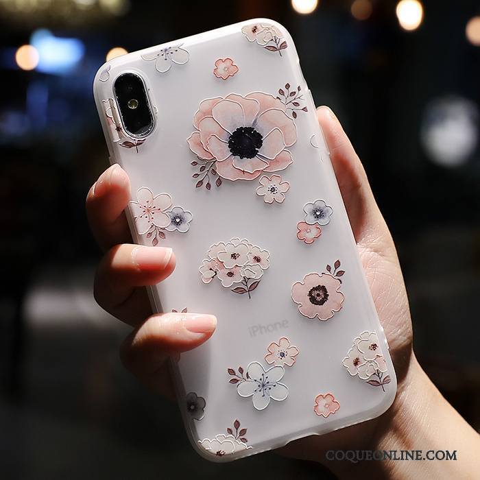 iPhone X Fluide Doux Nouveau Silicone Gaufrage Protection Coque De Téléphone Délavé En Daim