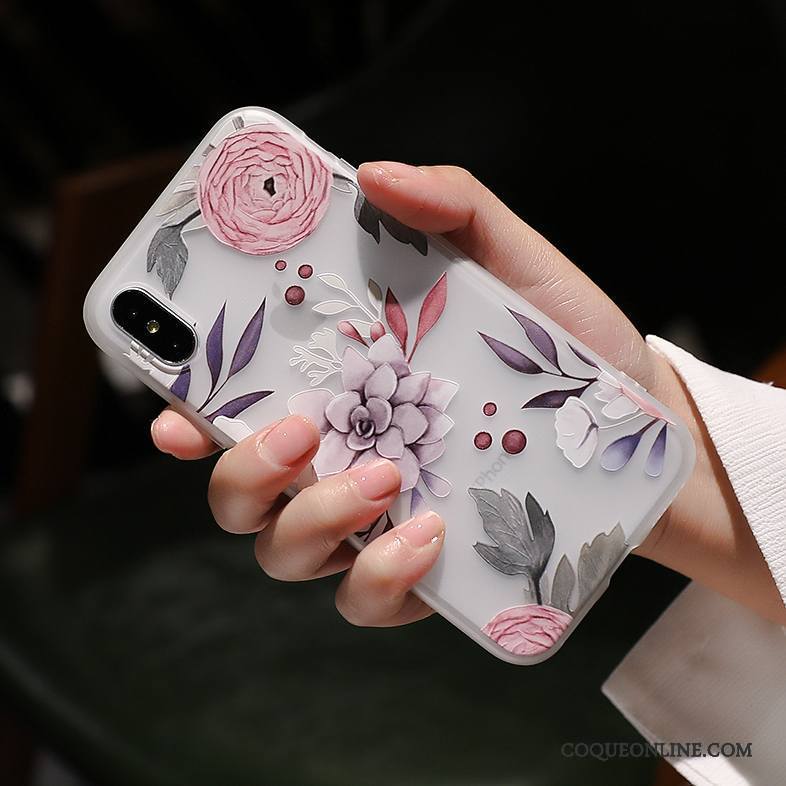 iPhone X Fluide Doux Nouveau Silicone Gaufrage Protection Coque De Téléphone Délavé En Daim