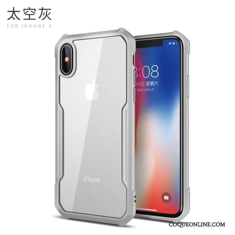 iPhone X Fluide Doux Étui Protection Coque De Téléphone Noir Tout Compris Silicone