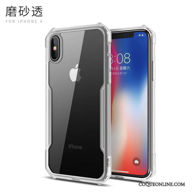 iPhone X Fluide Doux Étui Protection Coque De Téléphone Noir Tout Compris Silicone