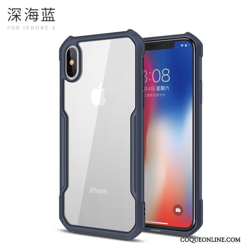 iPhone X Fluide Doux Étui Protection Coque De Téléphone Noir Tout Compris Silicone