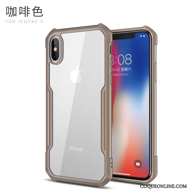 iPhone X Fluide Doux Étui Protection Coque De Téléphone Noir Tout Compris Silicone