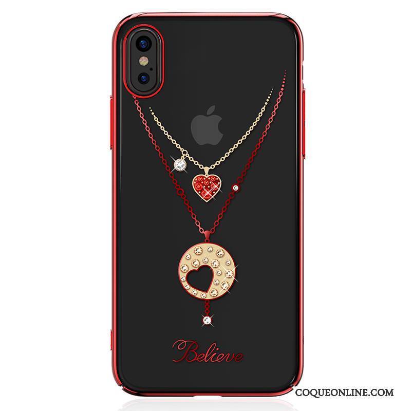 iPhone X Incassable Nouveau Coque De Téléphone Noir Strass Étui Luxe