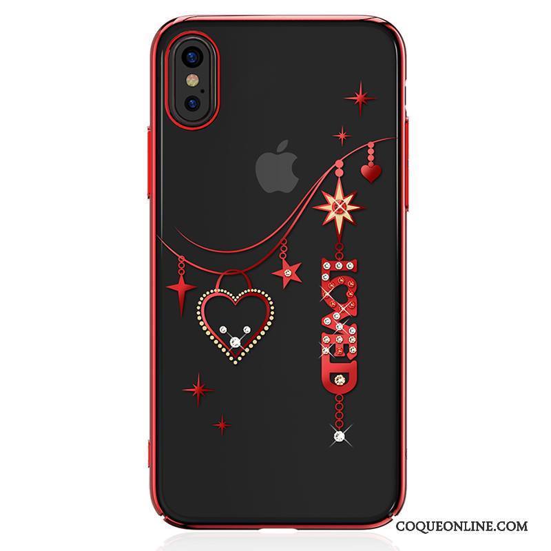 iPhone X Incassable Nouveau Coque De Téléphone Noir Strass Étui Luxe