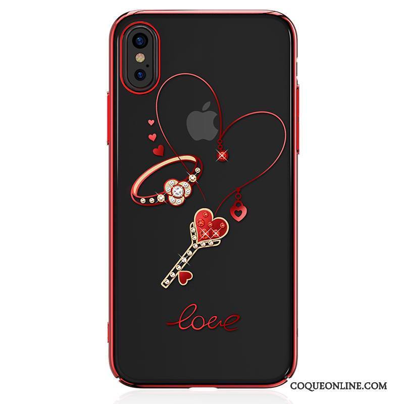 iPhone X Incassable Nouveau Coque De Téléphone Noir Strass Étui Luxe