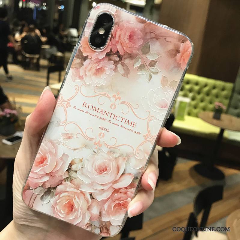 iPhone X Incassable Peinture Ornements Suspendus Fluide Doux Silicone Coque De Téléphone Marque De Tendance