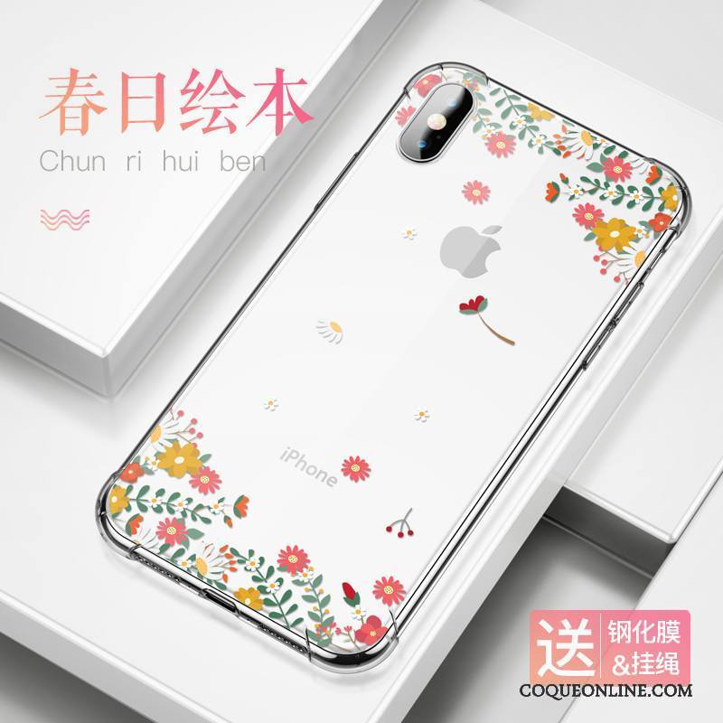 iPhone X Incassable Étui Personnalité Silicone Coque De Téléphone Transparent Ballon