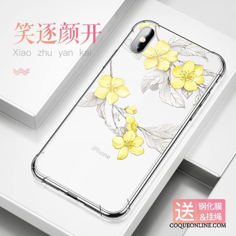 iPhone X Incassable Étui Personnalité Silicone Coque De Téléphone Transparent Ballon