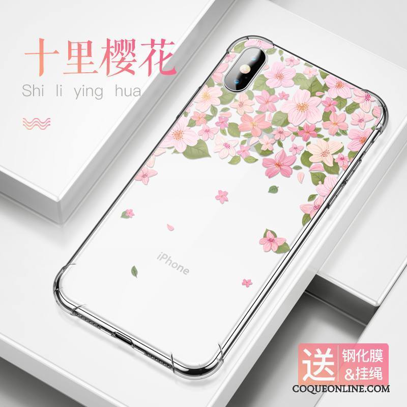 iPhone X Incassable Étui Personnalité Silicone Coque De Téléphone Transparent Ballon