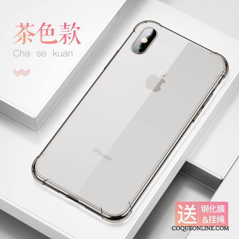 iPhone X Incassable Étui Personnalité Silicone Coque De Téléphone Transparent Ballon