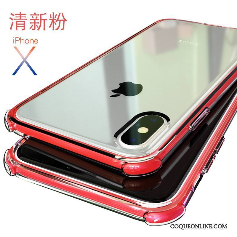 iPhone X Marque De Tendance Rouge Coque De Téléphone Silicone Incassable Ballon Tout Compris