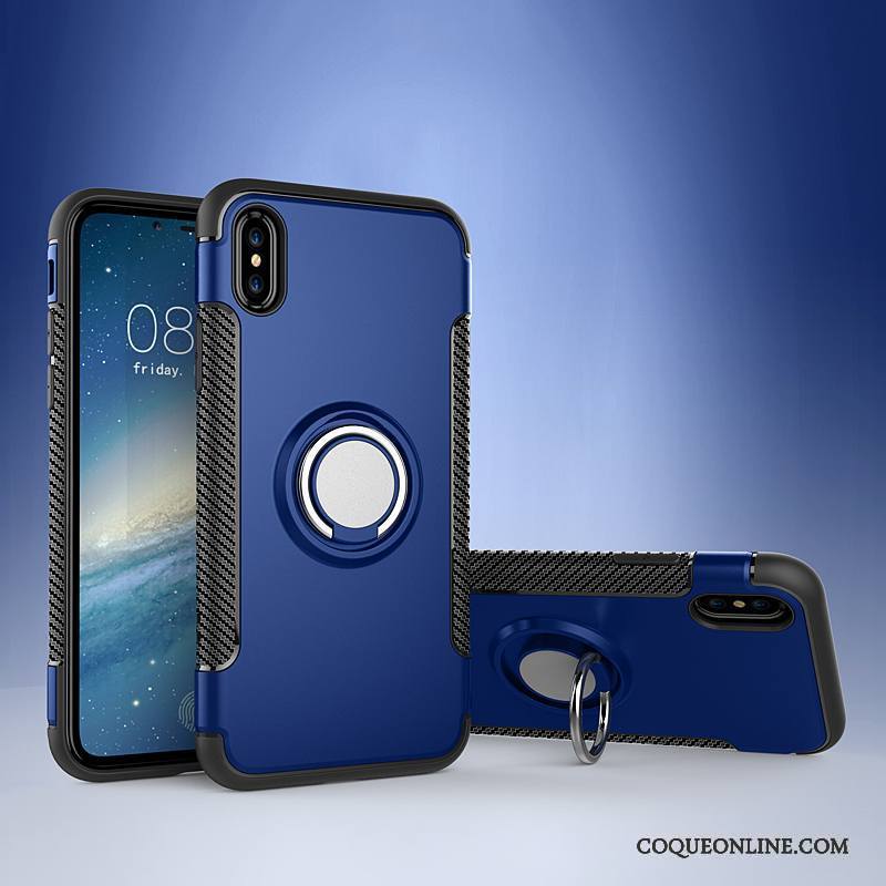 iPhone X Or Rose Magnétisme Anneau Étui Support Coque De Téléphone Incassable