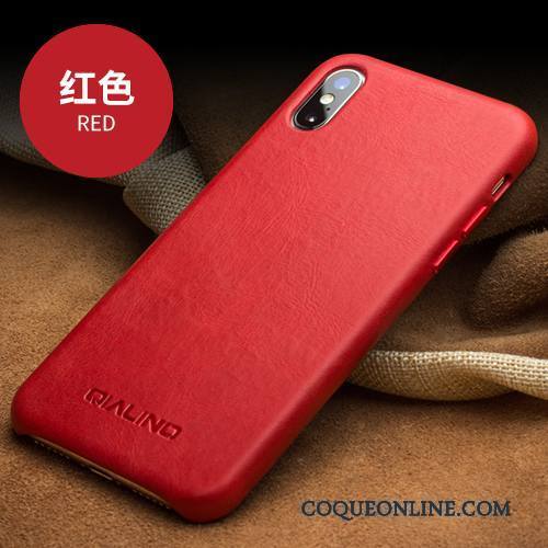 iPhone X Protection Business Simple Étui Cuir Véritable Étui En Cuir Coque De Téléphone