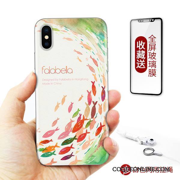 iPhone X Silicone Art Incassable Gaufrage Europe Étui Coque De Téléphone