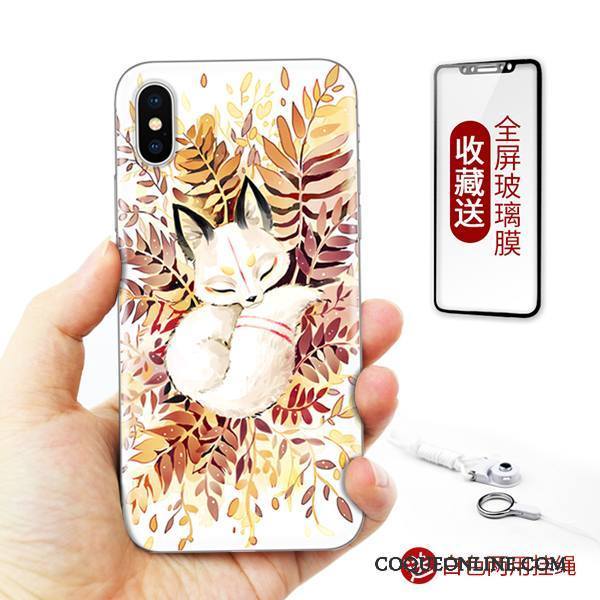 iPhone X Silicone Art Incassable Gaufrage Europe Étui Coque De Téléphone