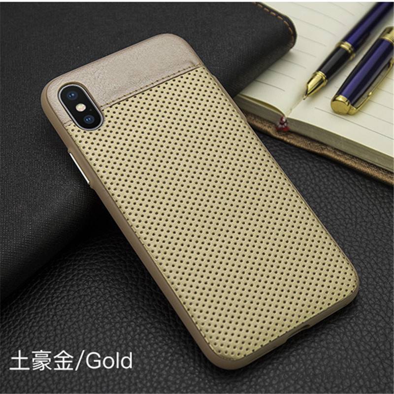 iPhone X Tendance Coque De Téléphone Or Étui En Cuir Tout Compris Silicone Protection