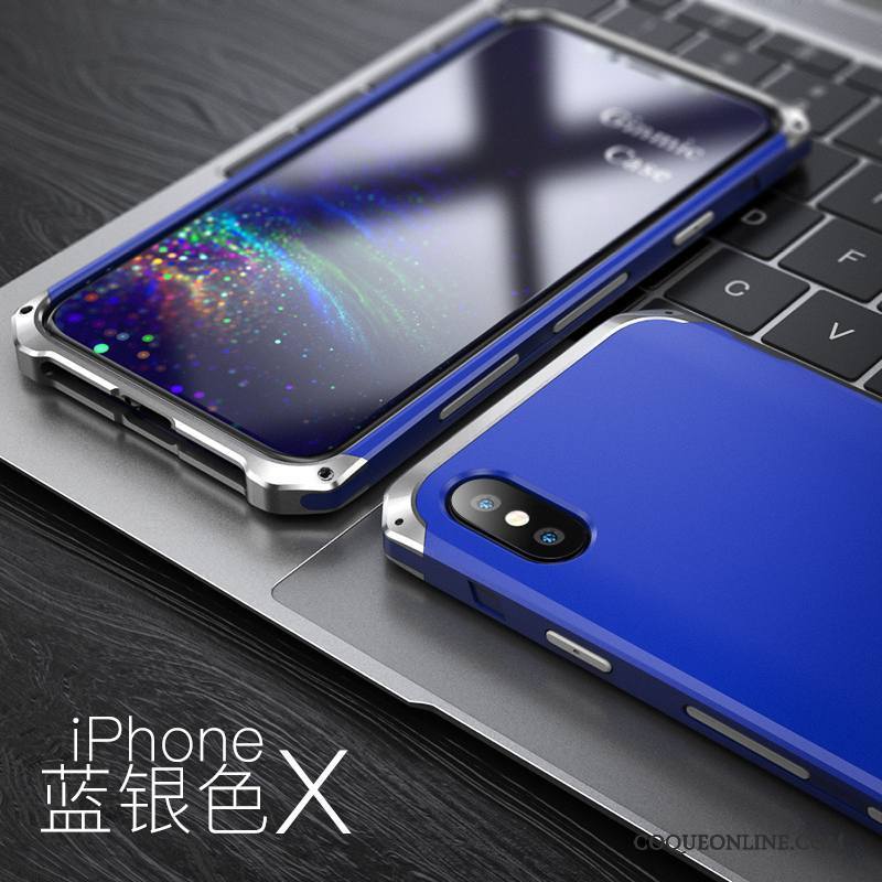 iPhone X Tendance Incassable Coque De Téléphone Protection Nouveau Bleu Personnalité