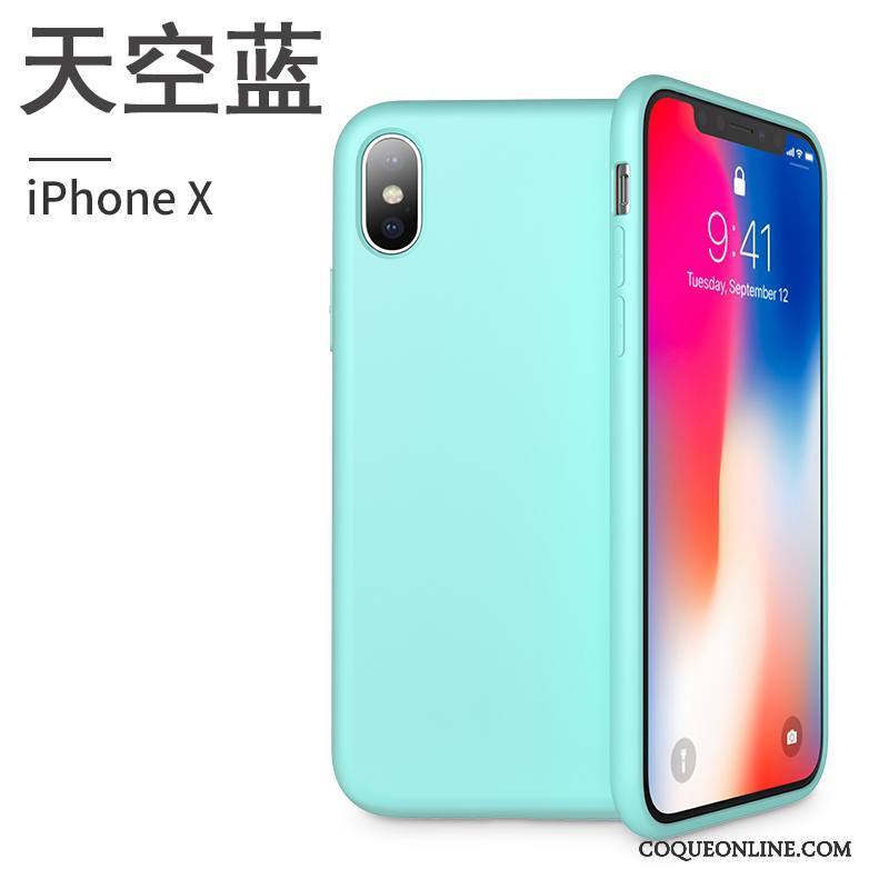 iPhone X Tout Compris Silicone Coque De Téléphone Rouge Étui Marque De Tendance Nouveau