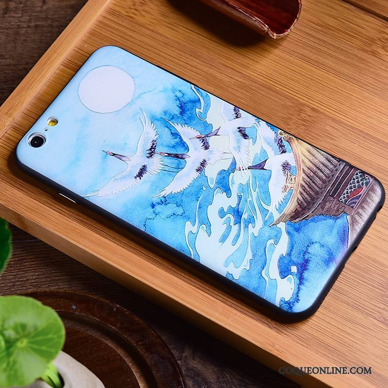 iPhone X Vent Multicolore Tendance Grue Coque De Téléphone Silicone Gaufrage