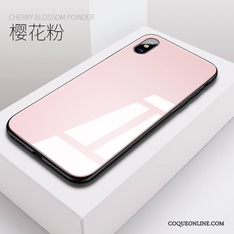 iPhone X Verre Ornements Suspendus Bleu Coque De Téléphone Incassable Silicone Très Mince