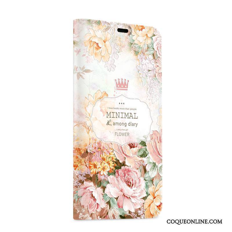 iPhone X Étui En Cuir Coque De Téléphone Housse Personnalité Incassable Rose Créatif