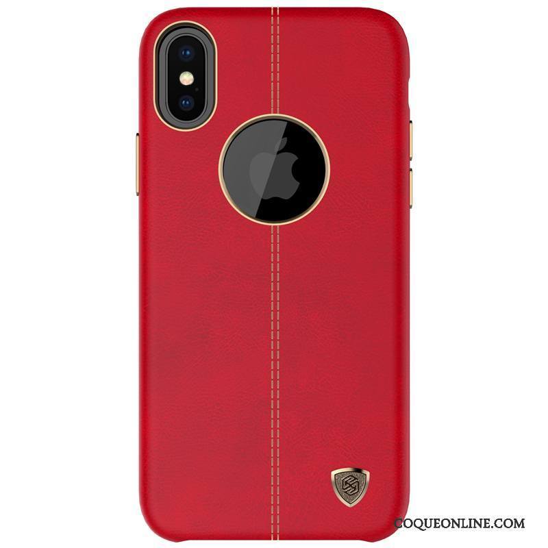 iPhone X Étui En Cuir Personnalité Incassable Coque De Téléphone Créatif Bleu