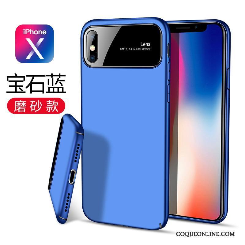 iPhone X Étui Incassable Miroir Coque De Téléphone Verre Nouveau Noir