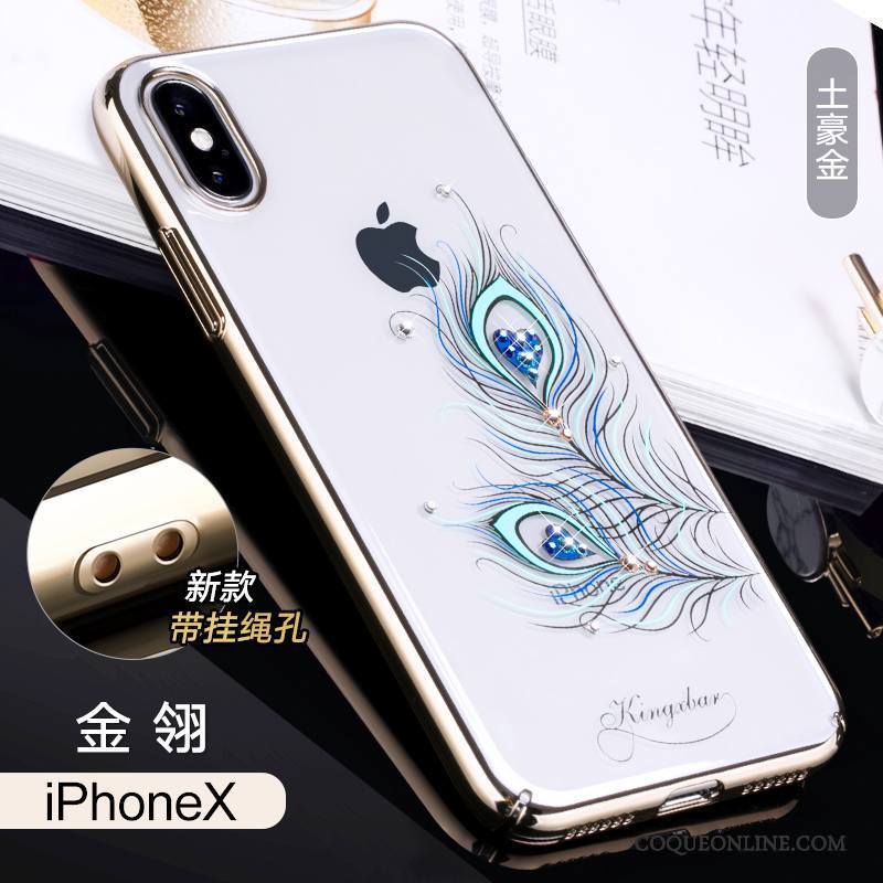 iPhone X Étui Luxe Nouveau Coque De Téléphone Strass Or Tout Compris