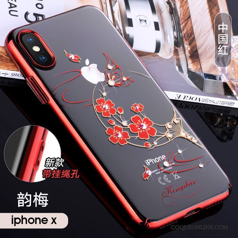 iPhone X Étui Luxe Nouveau Coque De Téléphone Strass Or Tout Compris