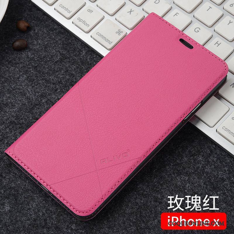 iPhone X Étui Protection Or Rose Incassable Coque De Téléphone Tout Compris Tendance