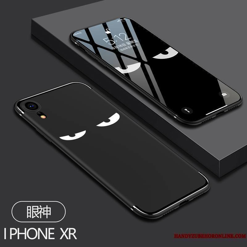 iPhone Xr Coque Tout Compris Créatif Délavé En Daim Dessin Animé Protection Étui Fluide Doux