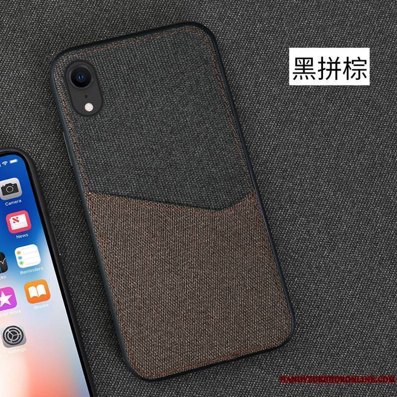 iPhone Xr Coque Tout Compris Étui Luxe Business Marque De Tendance Antidérapant Magnétisme