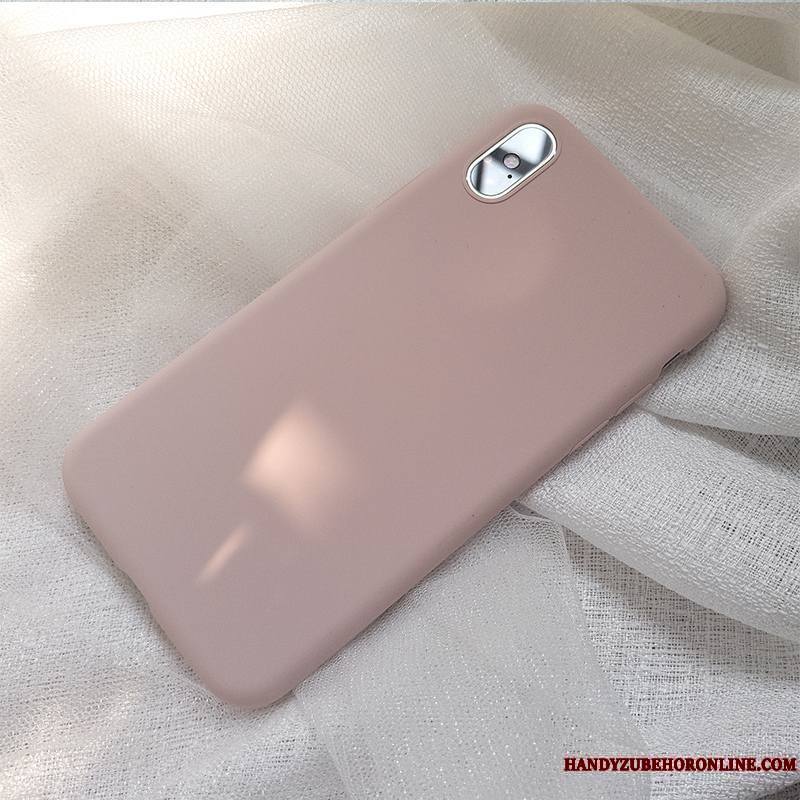 iPhone Xs Coque De Téléphone Amoureux Marque De Tendance Silicone Créatif Orange Très Mince