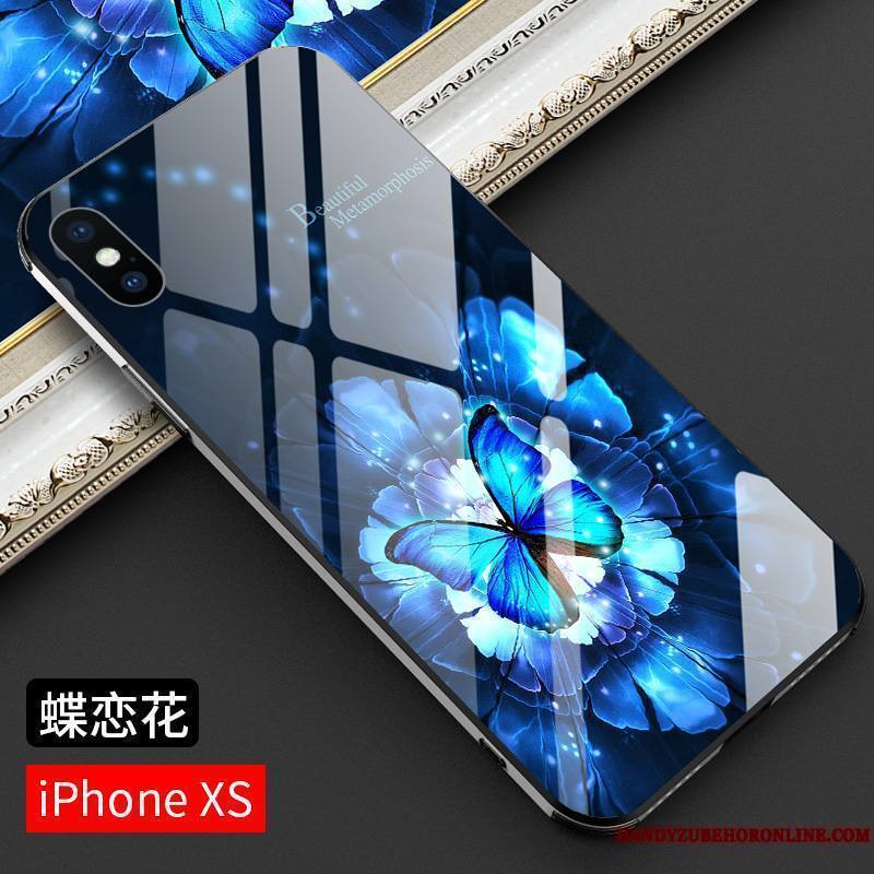 iPhone Xs Coque De Téléphone Personnalité Incassable Verre Étui Créatif Luxe