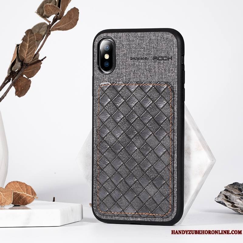 iPhone Xs Coque Luxe Fluide Doux Étui Tout Compris Difficile De Téléphone