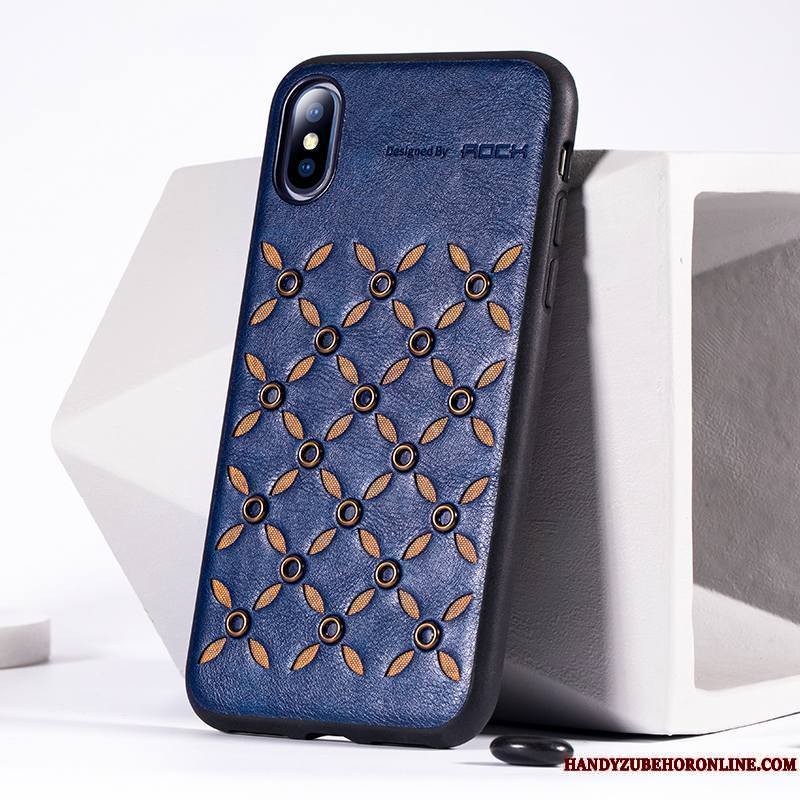 iPhone Xs Coque Luxe Fluide Doux Étui Tout Compris Difficile De Téléphone