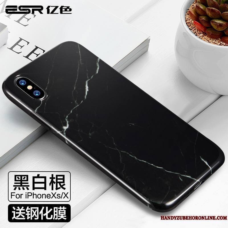 iPhone Xs Coque Silicone Difficile Nouveau Tendance Marque De Tendance Étui Fluide Doux