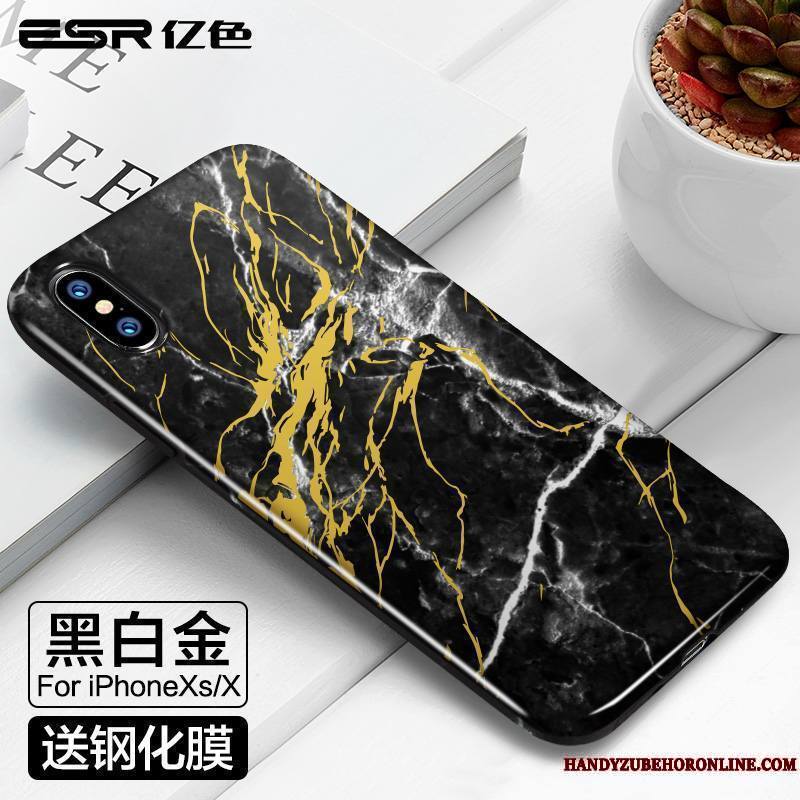 iPhone Xs Coque Silicone Difficile Nouveau Tendance Marque De Tendance Étui Fluide Doux