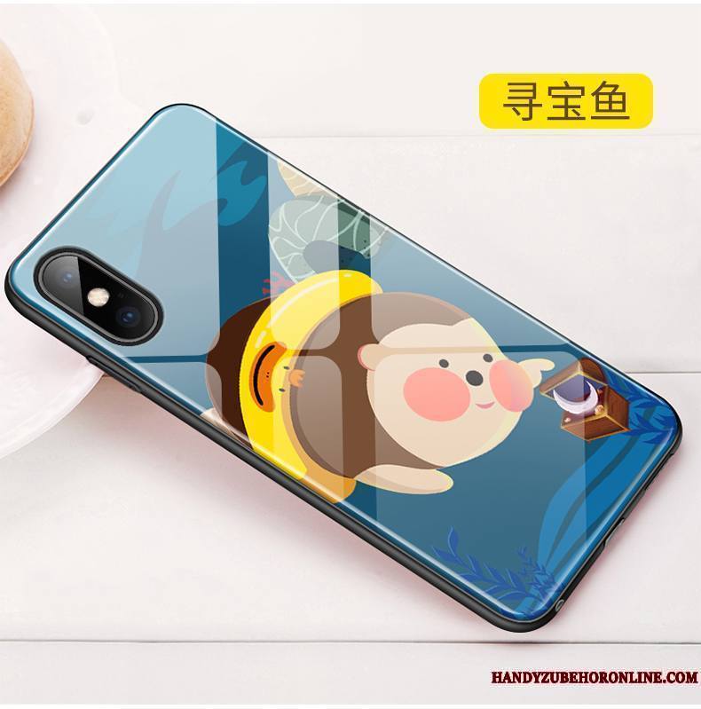 iPhone Xs Coque Tout Compris Marque De Tendance Verre Dessin Animé Nouveau Charmant Net Rouge