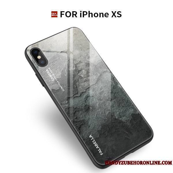 iPhone Xs Coque Vent Verre Marque De Tendance Tout Compris Clair Étui Nouveau