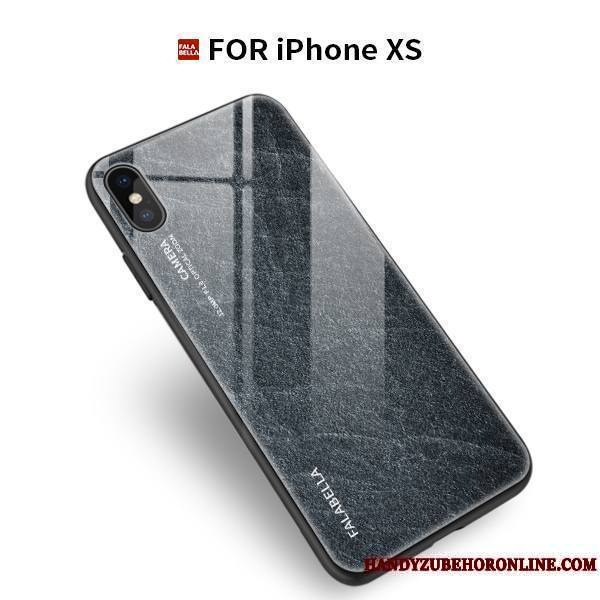 iPhone Xs Coque Vent Verre Marque De Tendance Tout Compris Clair Étui Nouveau