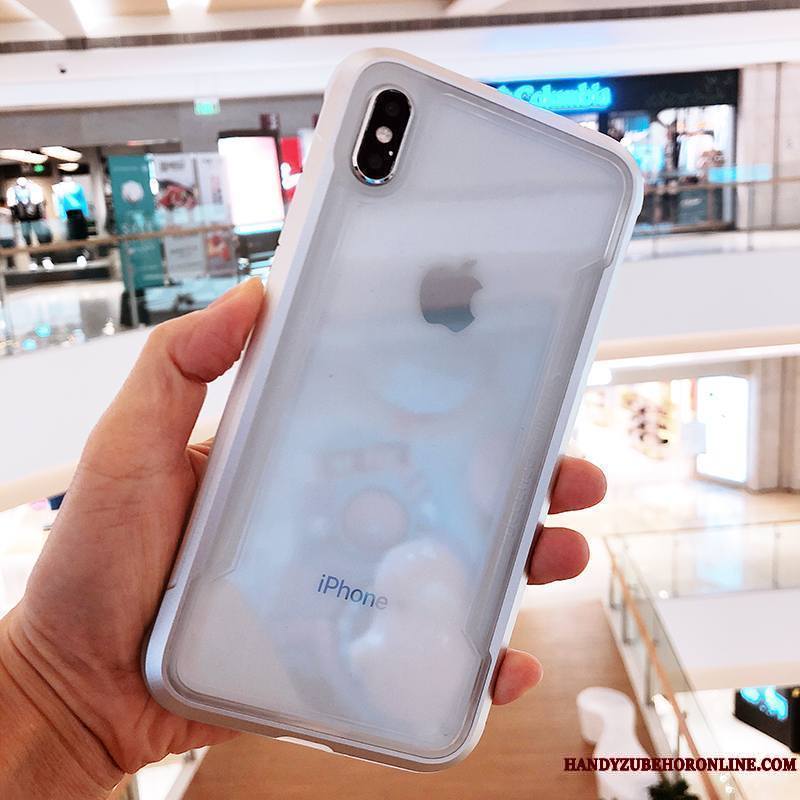 iPhone Xs Incassable Coque De Téléphone Protection Or Rose Étui Métal Transparent