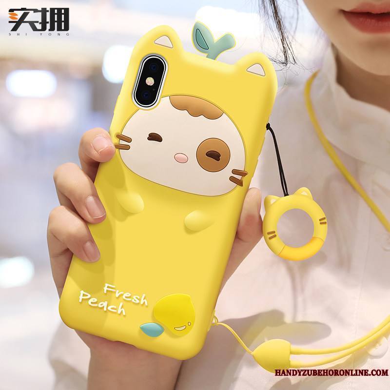 iPhone Xs Incassable Nouveau Jaune Silicone Protection Charmant Coque De Téléphone