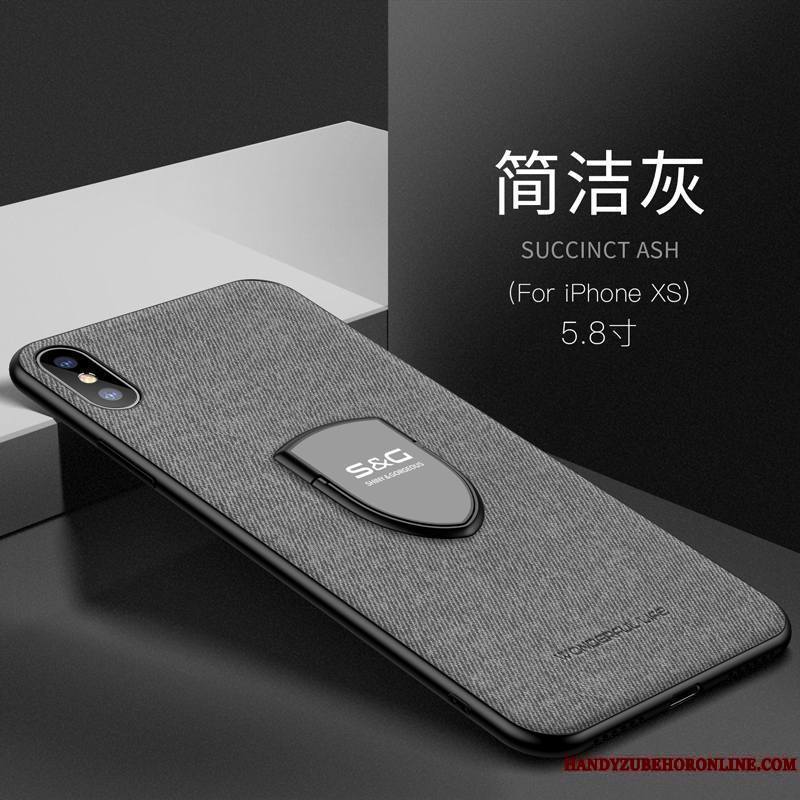 iPhone Xs Marque De Tendance Coque De Téléphone Silicone Tout Compris Support Nouveau Fluide Doux