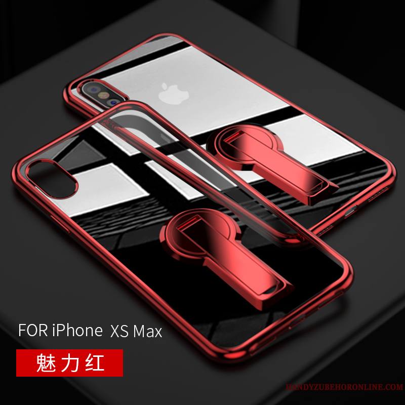 iPhone Xs Max Coque De Téléphone Net Rouge Personnalité Tout Compris Incassable Support Créatif